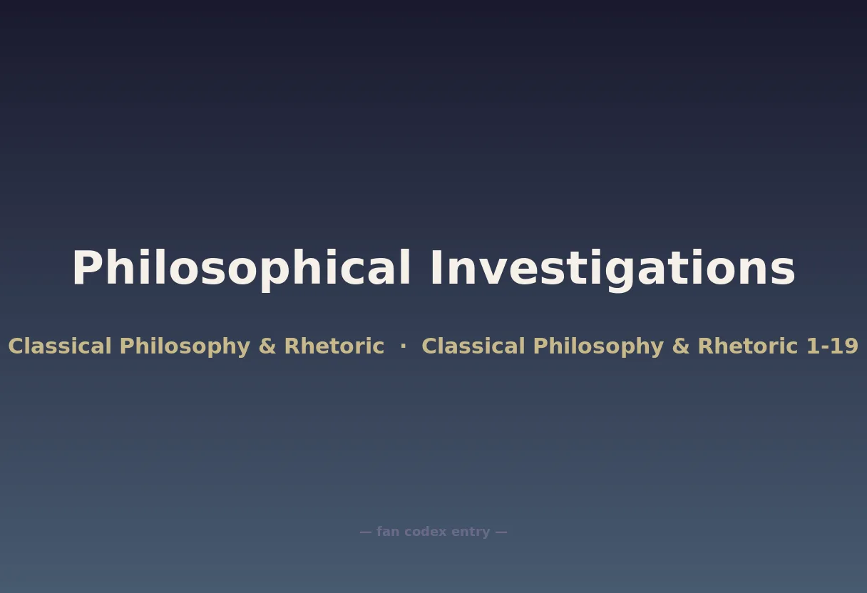 Philosophical Investigations